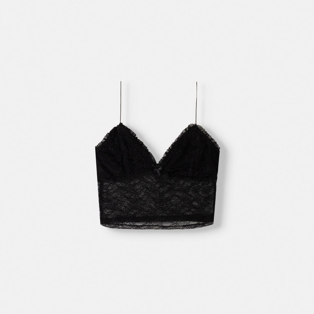 Moudda BERSHKA - Top à Bretelles en Dentelle Blonda - Tunisie 1