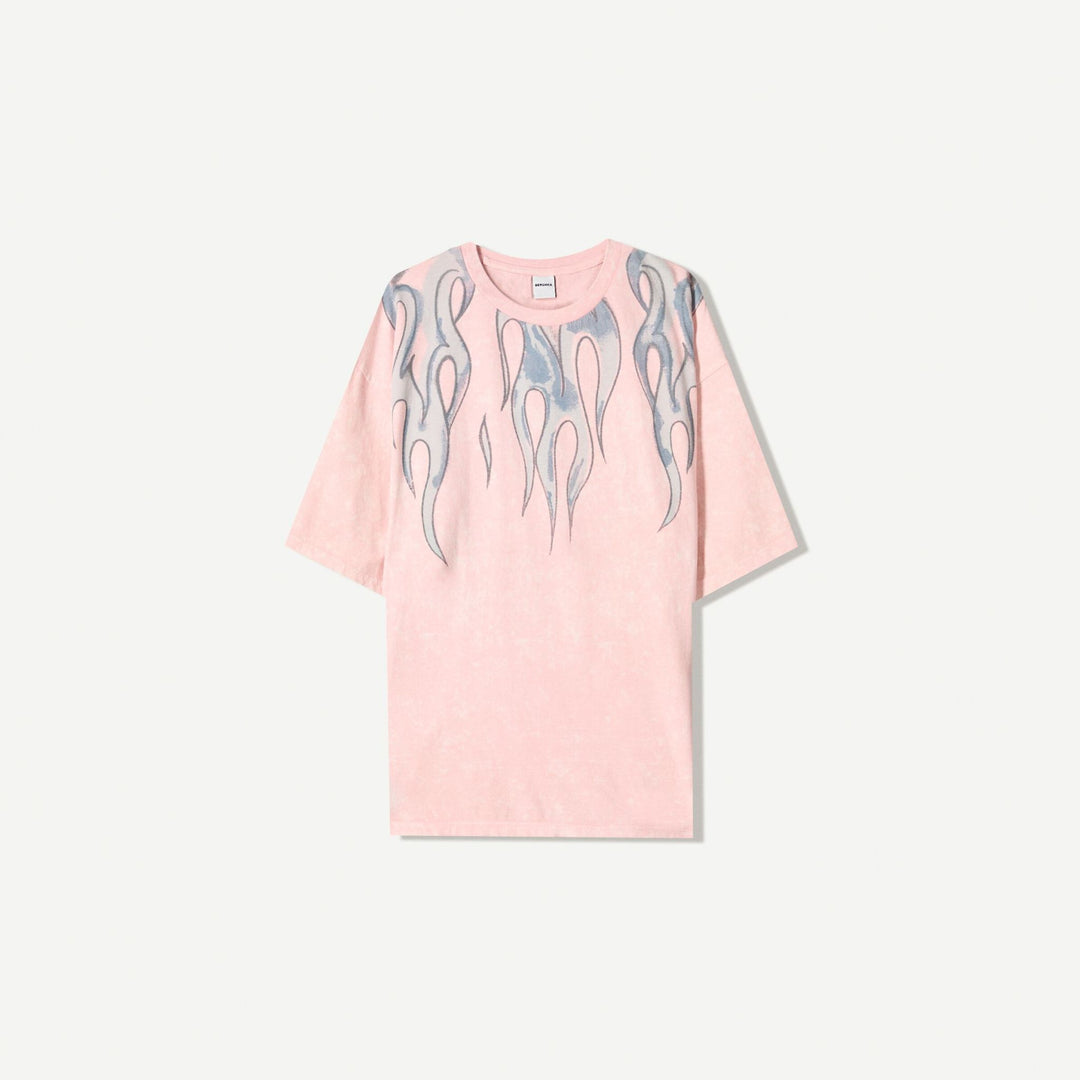 Moudda BERSHKA - T-Shirt Oversize - Spray Lavé - Tunisie 1