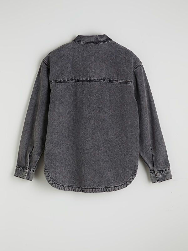 Moudda LC Waikiki - Chemise tissée manches longues en denim Femme Rodéo noir+m - Tunisie 2