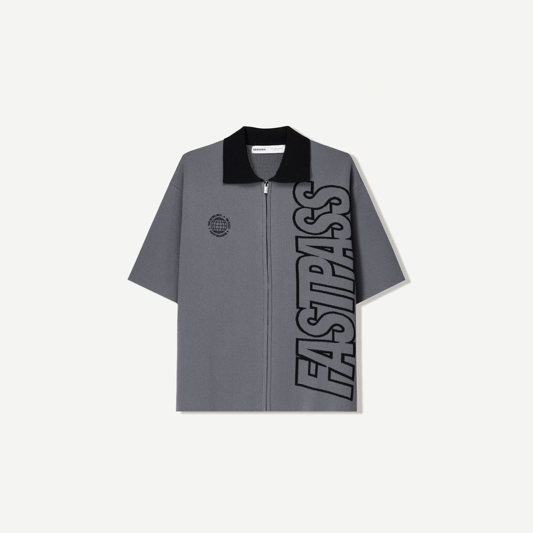 Moudda BERSHKA - Chemise Boxy - Lettrage - Tunisie 1