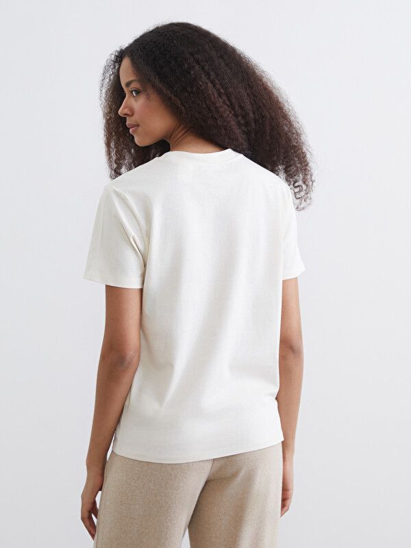 Moudda LC Waikiki - Body manches courtes en jersey - Sous licence pour Femme couleur Beige clair - Tunisie 4