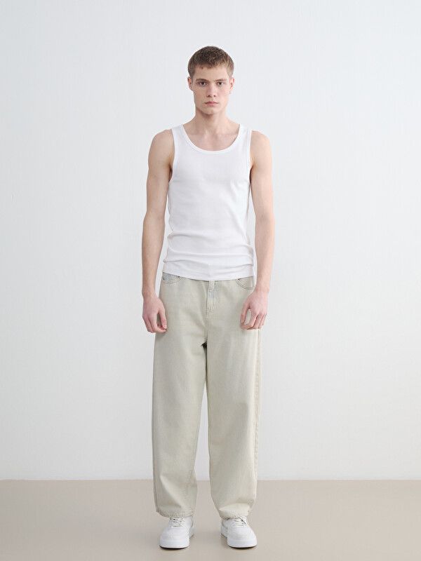 Moudda LC Waikiki - Sans manches en jersey pour Homme couleur Blanc - Tunisie 2