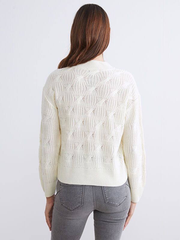 Moudda LC Waikiki - Pull tricot moyen Femme Rouge vif - Tunisie 4