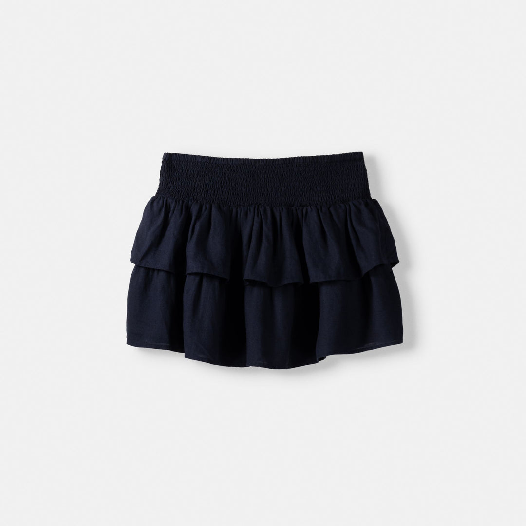 Moudda BERSHKA - Jupe mini en lin avec volants et taille élastique - Tunisie 1