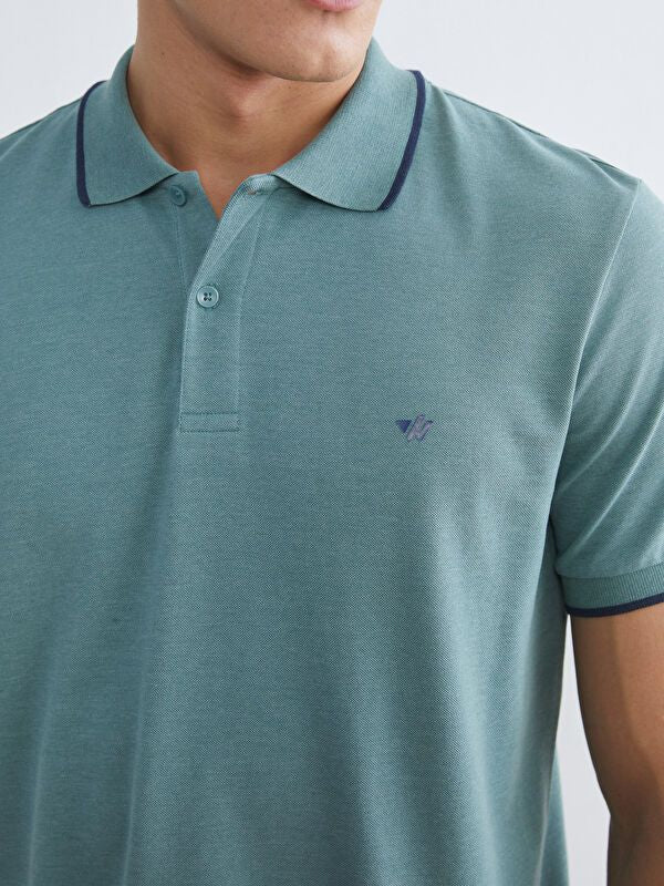 Moudda LC Waikiki - T-shirt col polo basique manches courtes en jersey pour Homme - Tunisie 3