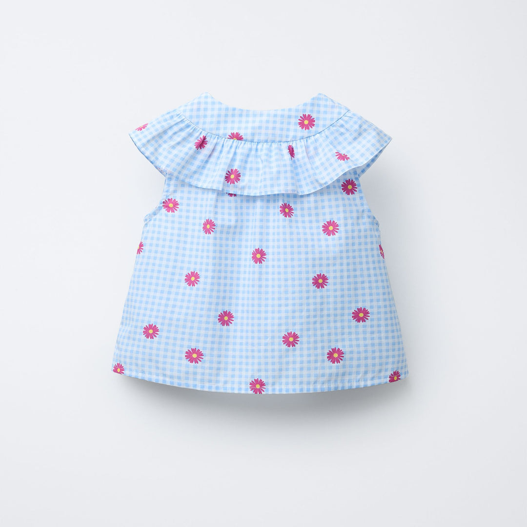 Moudda ZARA - Chemise Enfant - Manches Courtes, Canesu, Volant & Vichy - Tunisie 2
