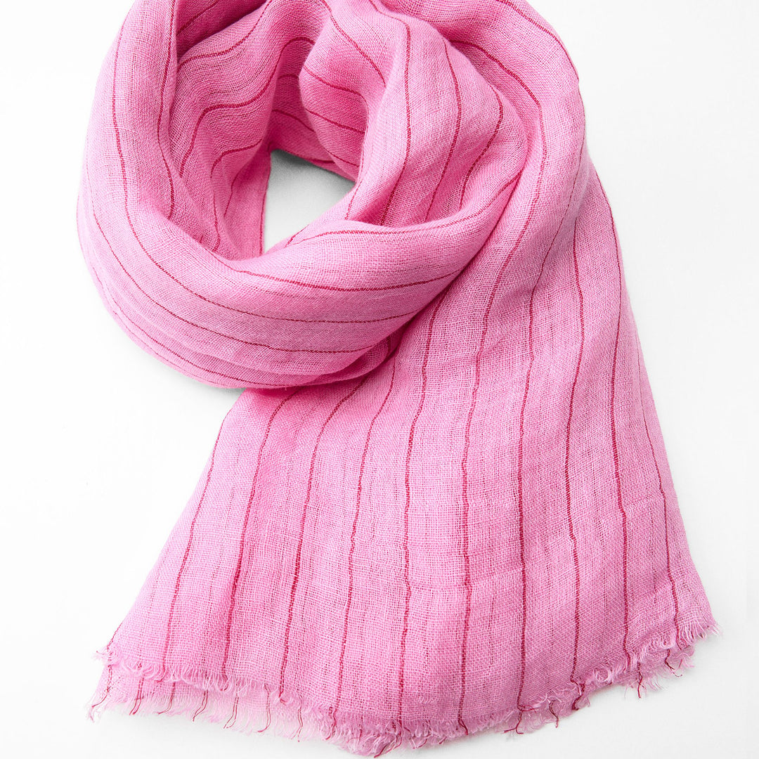 Moudda ZARA - Foulard lin mille rayures - Tunisie 3