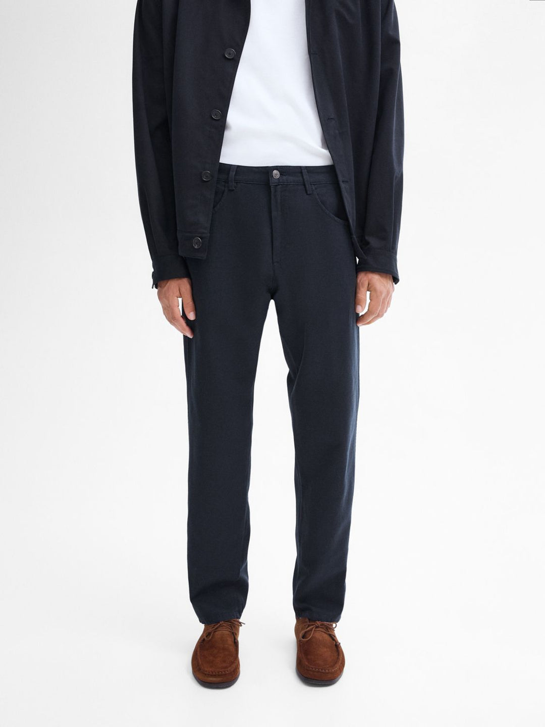 Moudda Massimo Dutti - Pantalon jean coton/lin coupe fuselée - Tunisie 8