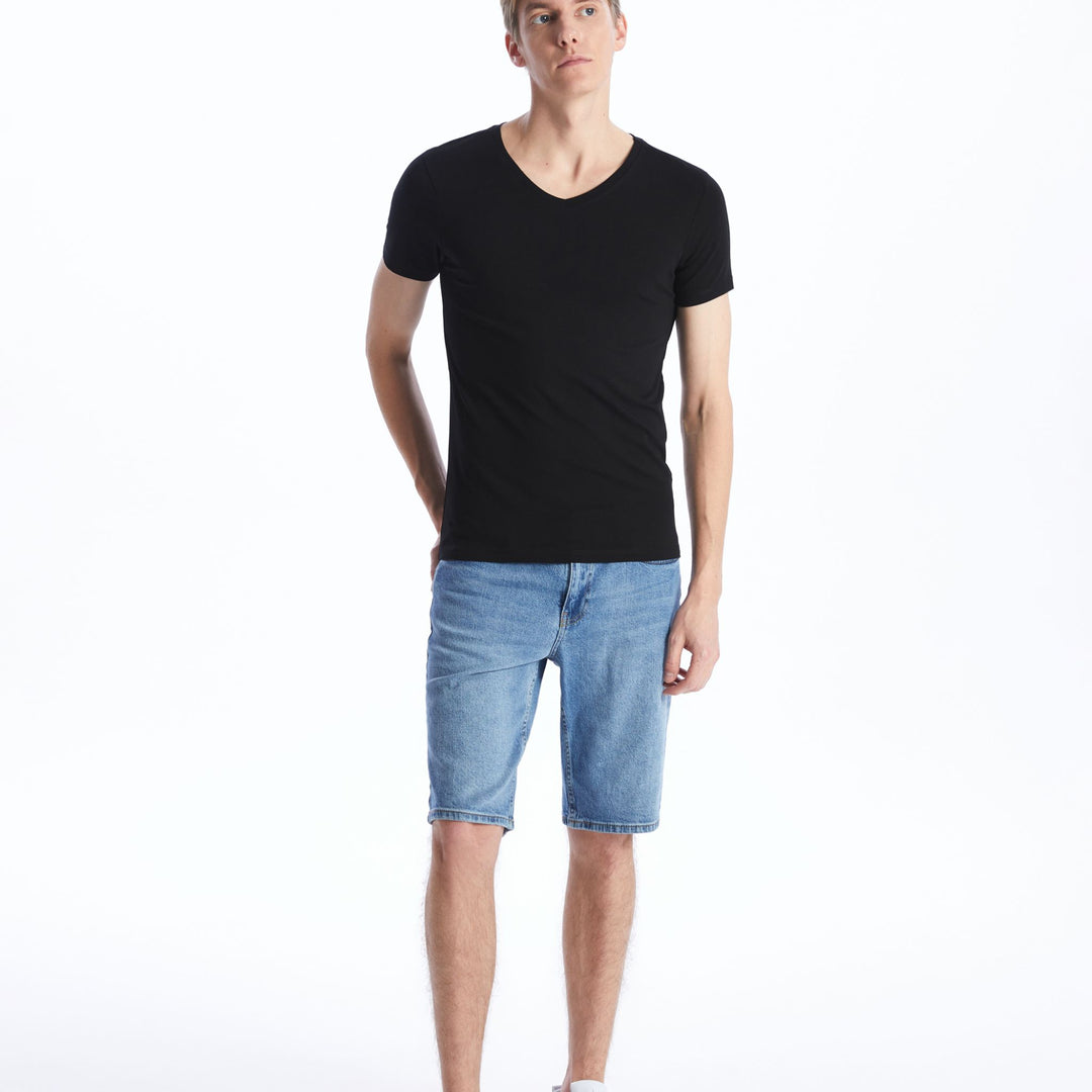 Moudda LC Waikiki - Débardeur sous-vêtement jersey manches courtes Homme Noir - Tunisie 2