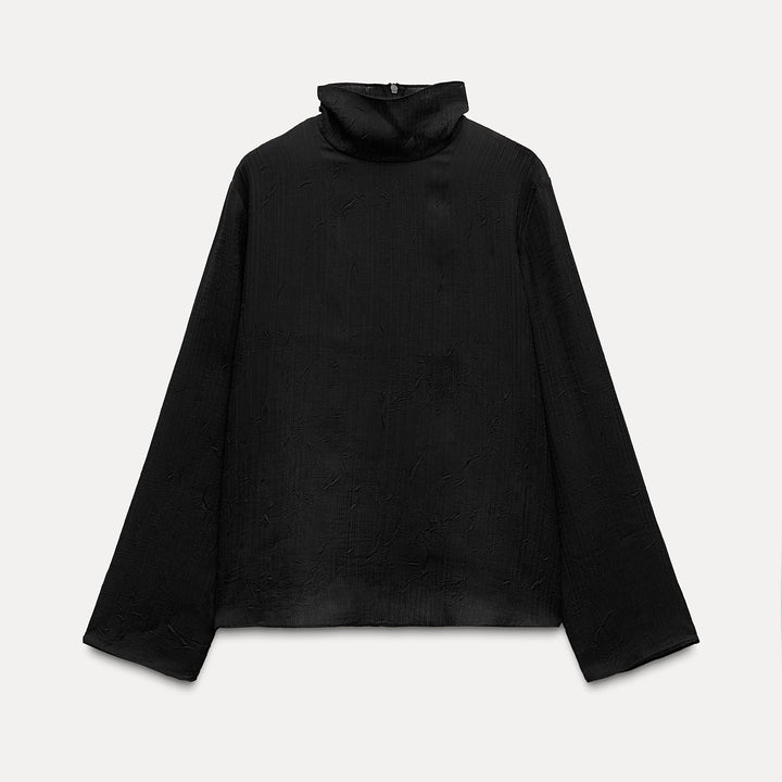 Moudda ZARA - Chemise col haut tissu froissé - Tunisie 1