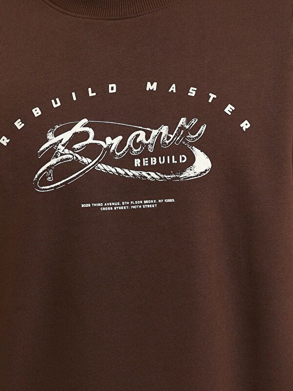 Moudda LC Waikiki - Sweatshirt en jersey couleur Marron foncé pour hommes - Tunisie 3