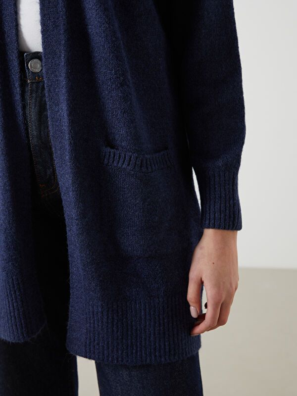 Moudda LC Waikiki - Cardigan tricot épais Femme Mélange indigo - Tunisie 3