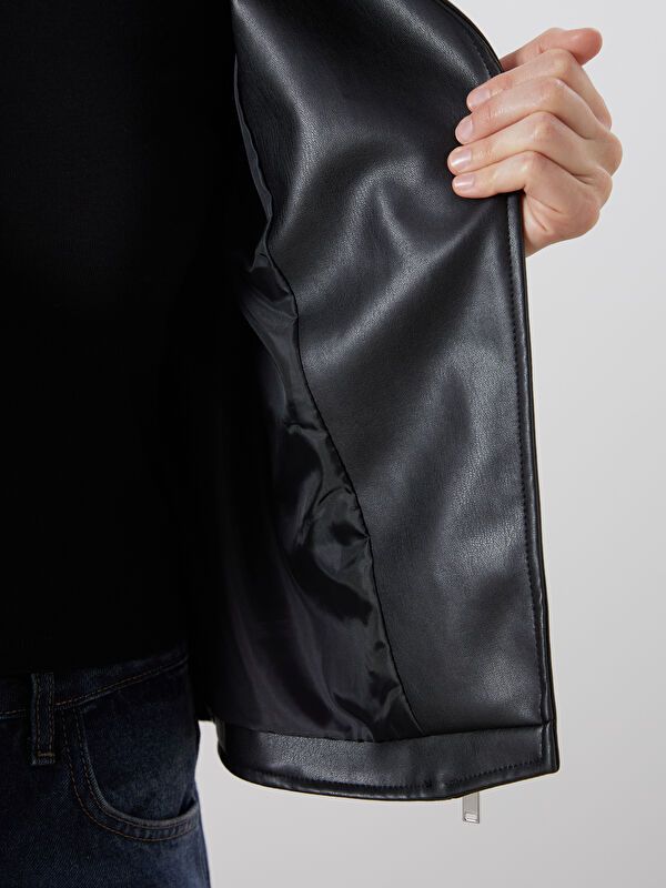 Moudda LC Waikiki - Manteau PU léger Femme Noir - Tunisie 4