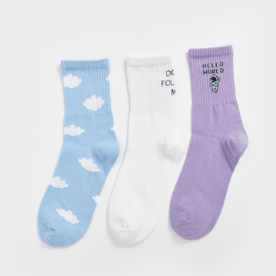 Moudda LC Waikiki - Chaussettes courtes Femme Bleu - Tunisie 1