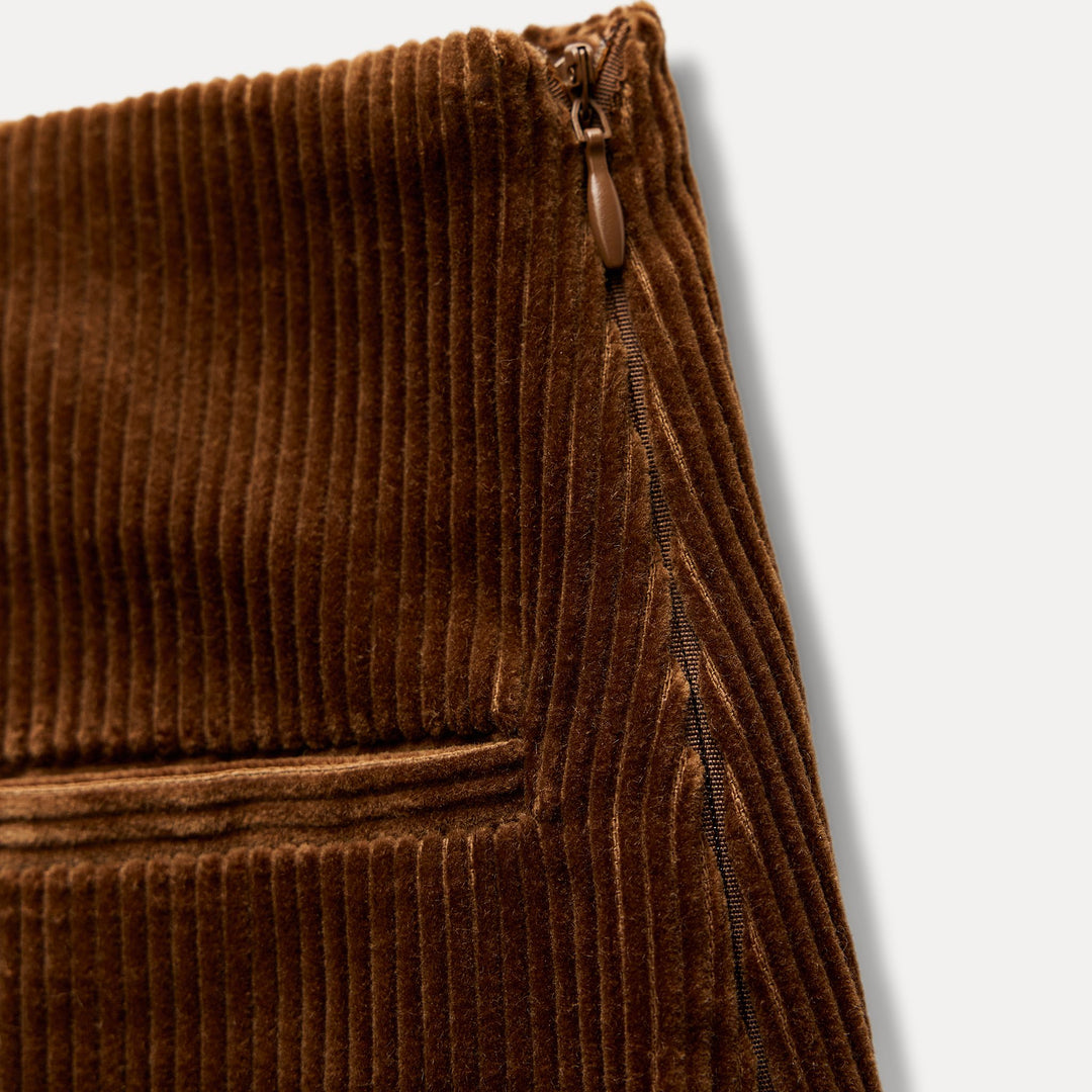 Moudda ZARA - Mini-jupe en velours côtelé, poches avant - Tunisie 3