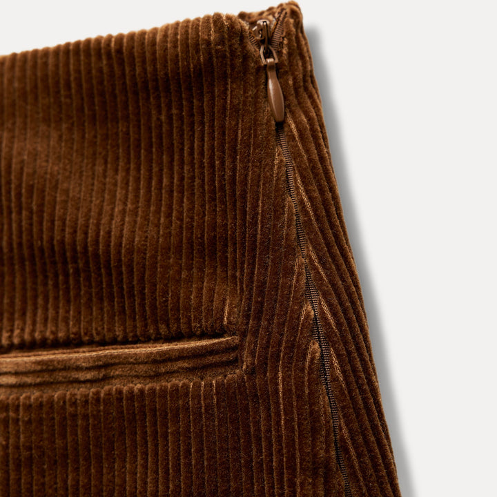 Moudda ZARA - Mini-jupe en velours côtelé, poches avant - Tunisie 3