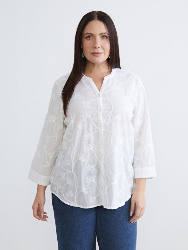 Moudda LC Waikiki - Chemisier (blouse) manches longues en tissu pour Femme - Tunisie 1