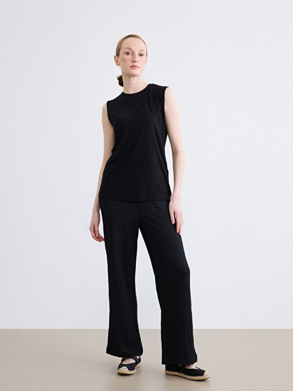 Moudda LC Waikiki - Débardeur basique en jersey pour Femme couleur Noir - Tunisie 2