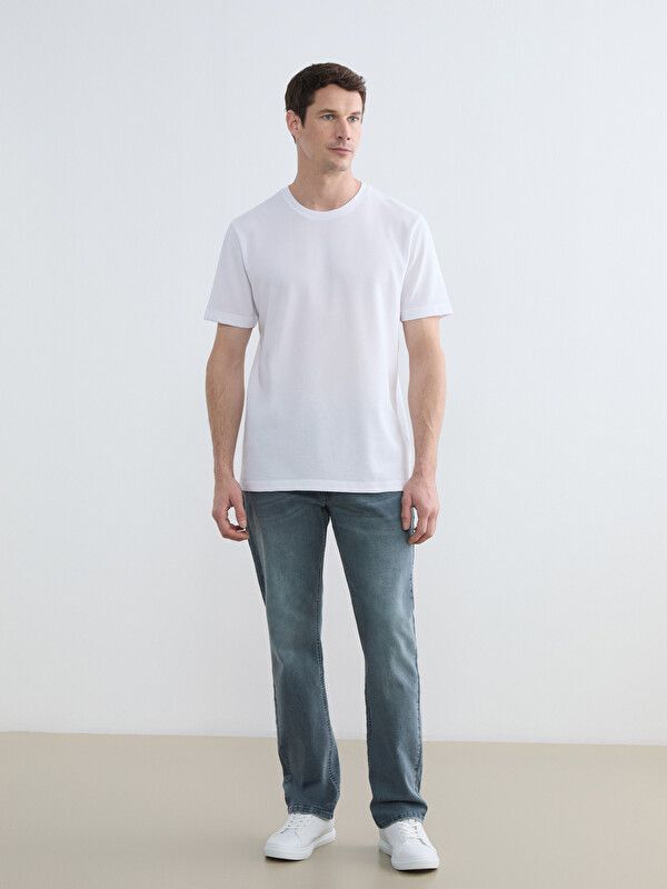 Moudda LC Waikiki - T-shirt manches courtes en jersey pour Homme couleur Blanc - Tunisie 2