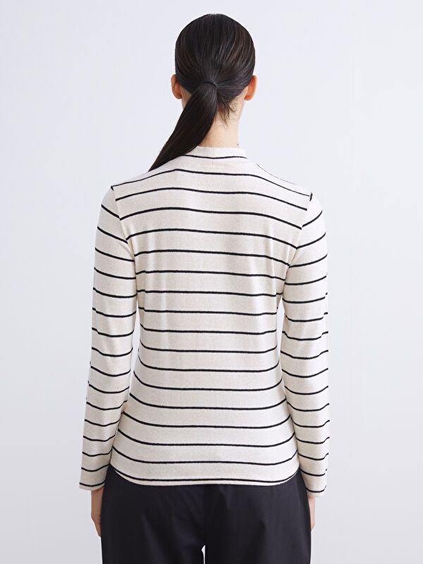 Moudda LC Waikiki - Body en jersey manches longues Femme Mélange beige - Tunisie 4