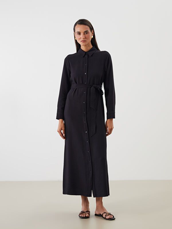 Moudda LC Waikiki - Robe tissée manches longues Femme Noir - Tunisie 1