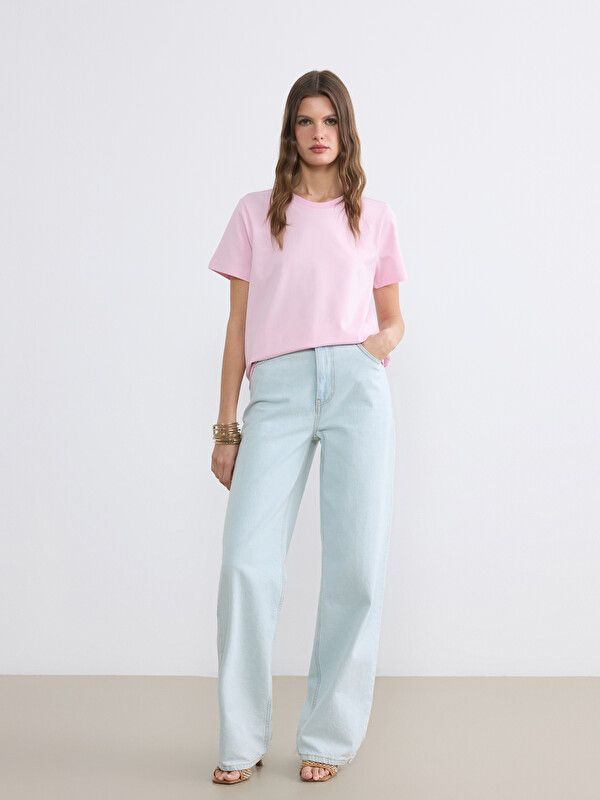 Moudda LC Waikiki - Body basique manches courtes en jersey pour Femme couleur  Rose lilas - Tunisie 2