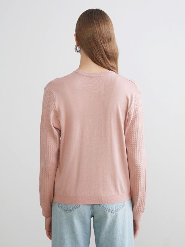 Moudda LC Waikiki - Pull mi-saison en tricot couleur Rose pour femmes - Tunisie 4