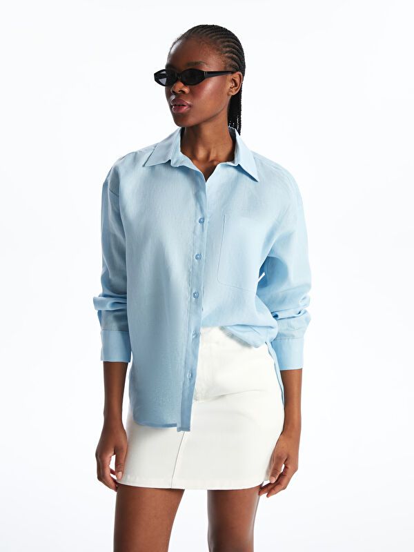 Moudda LC Waikiki - Chemise tissée à manches longues pour Femmes - Tunisie 1