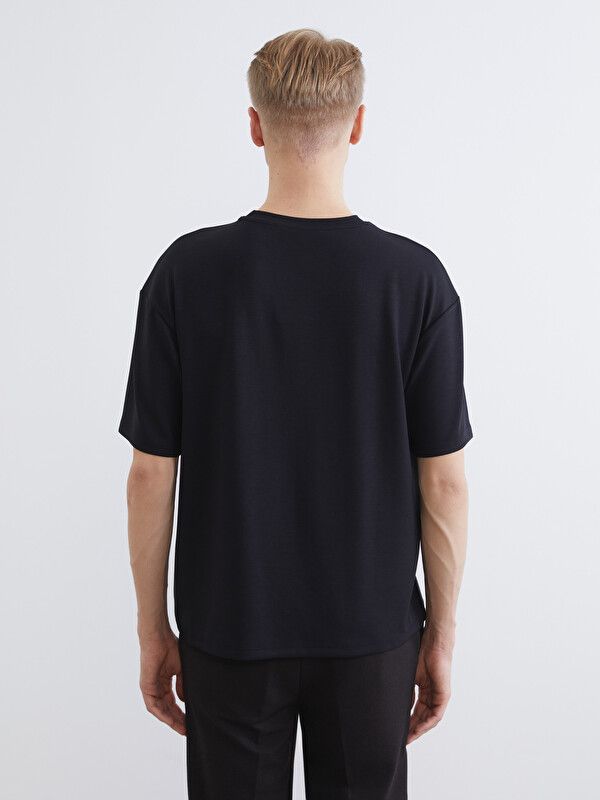Moudda LC Waikiki - T-shirt manches courtes en jersey pour Homme couleur Noir - Tunisie 4