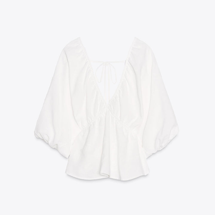Moudda ZARA - Top - Flock & Manches Bouffantes - Tunisie 1