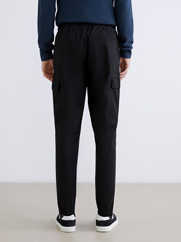 Moudda LC Waikiki - Pantalon cargo en tissu pour Homme couleur Noir - Tunisie 4