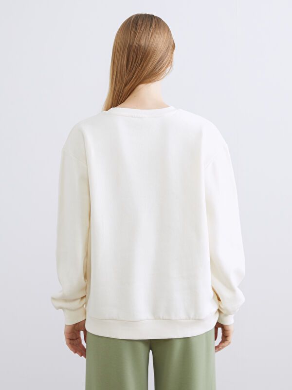 Moudda LC Waikiki - Sweatshirt en jersey Femme Beige clair - Tunisie 4