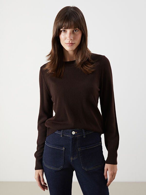 Moudda LC Waikiki - Pull tricot maternité Femme Brun - Tunisie 1