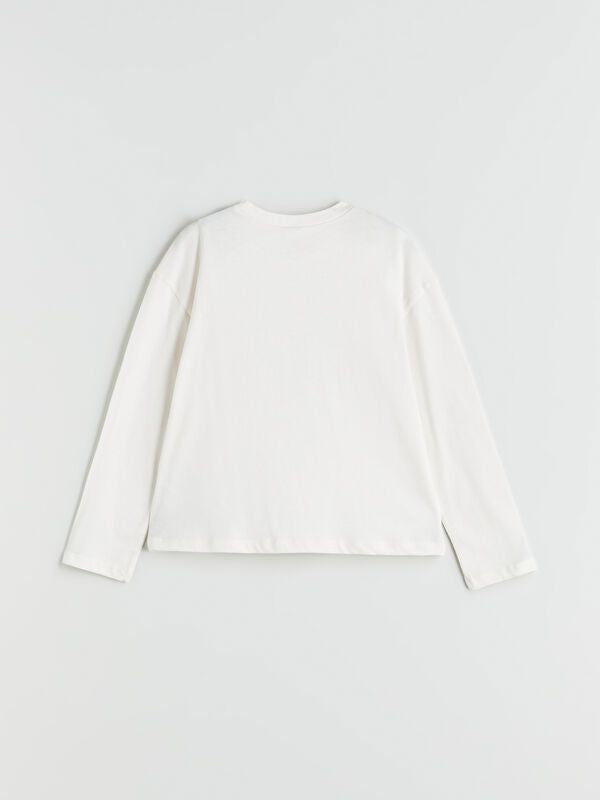 Moudda LC Waikiki - Body en jersey manches longues Fille Ecru - Tunisie 3