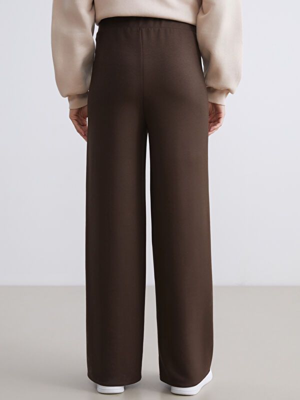 Moudda LC Waikiki - Pantalon en jersey couleur Marron foncé pour femmes - Tunisie 4