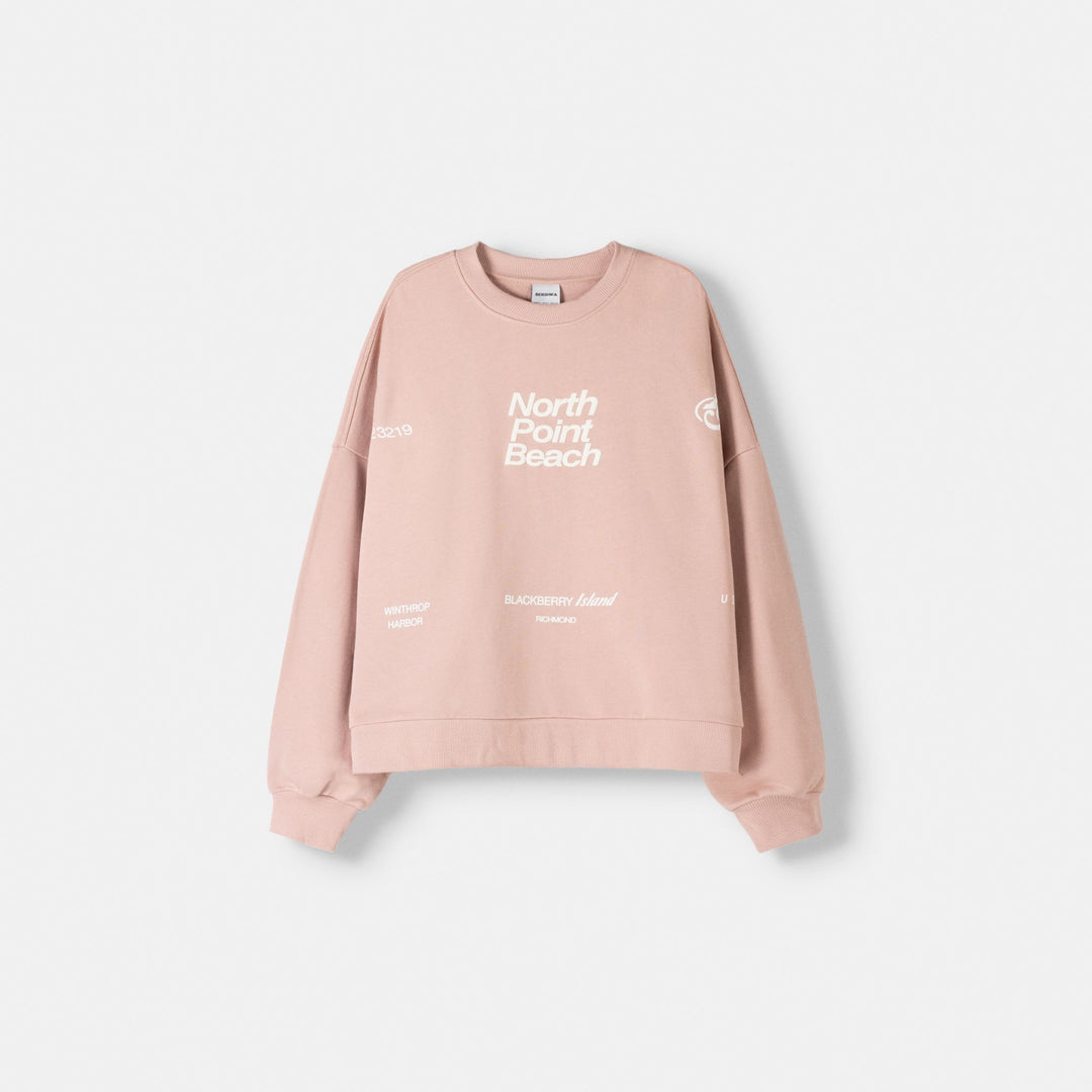 Moudda BERSHKA - Pull coton manches longues imprimé - Tunisie 1