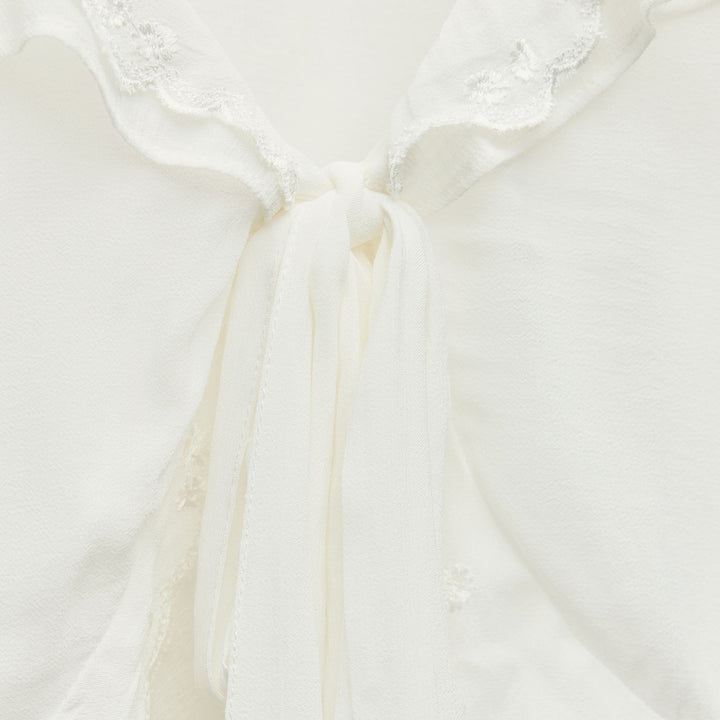 Moudda ZARA - Chemise Gaze - Volants, Broderies & Nœud - Tunisie 4