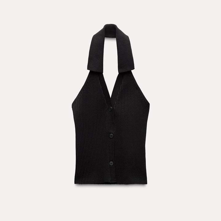 Moudda ZARA - Gilet bustier côtelé avec col polo - Tunisie 2