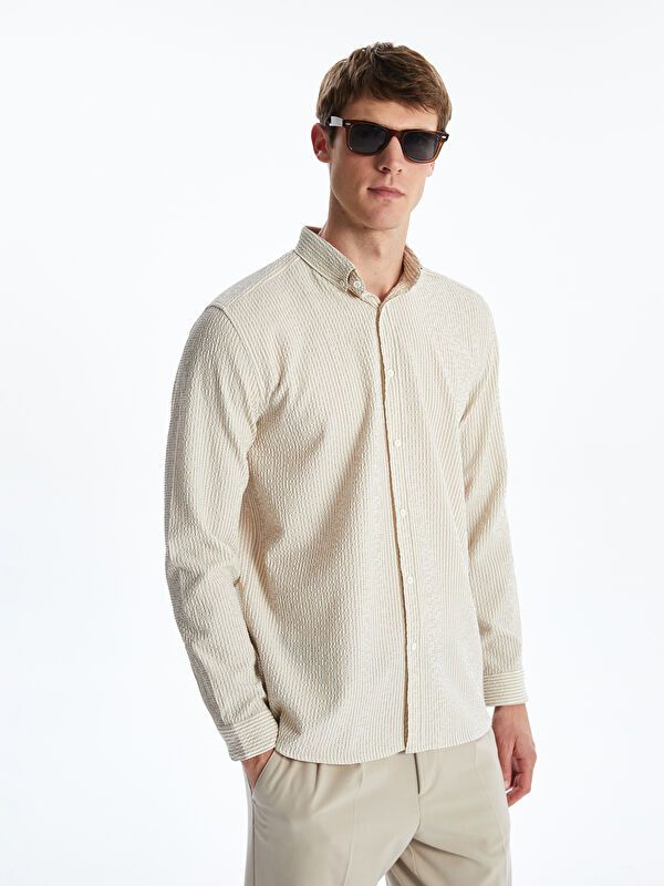 Moudda LC Waikiki - Chemise manches longues en tissu pour Homme - Tunisie 1