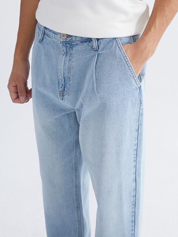Moudda LC Waikiki - Jean basique en denim pour Homme couleur Bleu indigo clair rodé - Tunisie 3