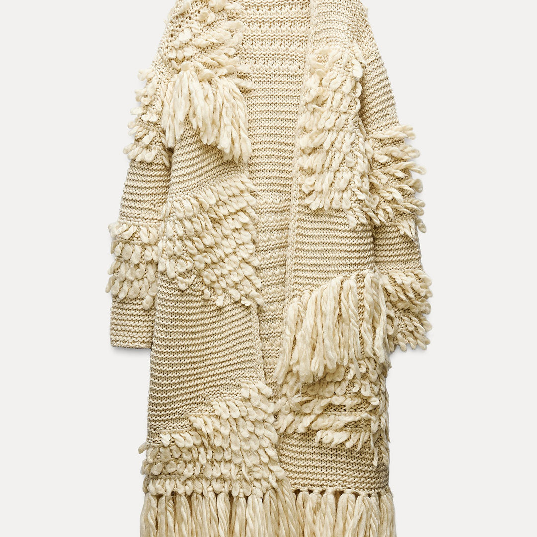 Moudda ZARA - Manteau Long en Maille Bouclée - Tunisie 1