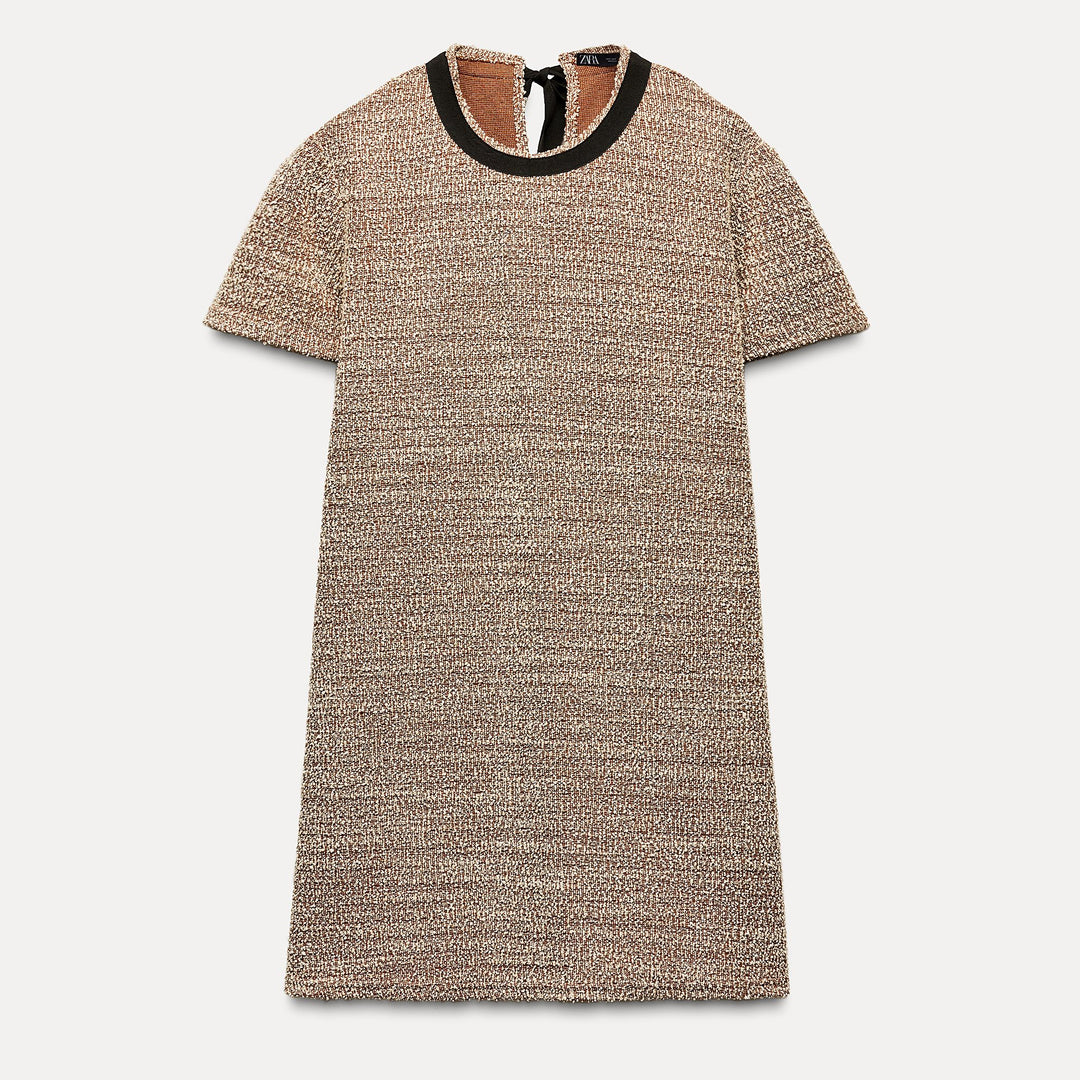 Moudda ZARA - Robe courte ample, manches courtes, ceinture dos - Tunisie 1