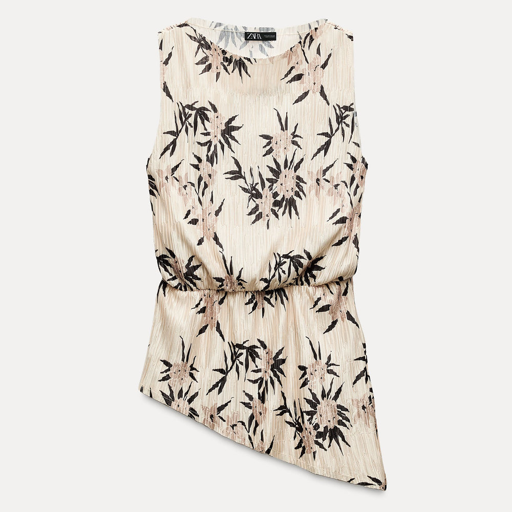 Moudda ZARA - Top Sans Manches Plissé Élastique - Tunisie 2