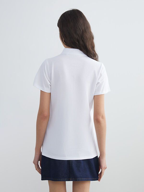 Moudda LC Waikiki - Body jersey manches courtes Femme Buxe blanc - Tunisie 4