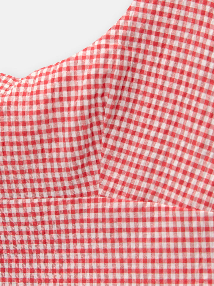 Moudda PULL & BEAR - Top Encolure Arrondie Vichy - Tunisie 1