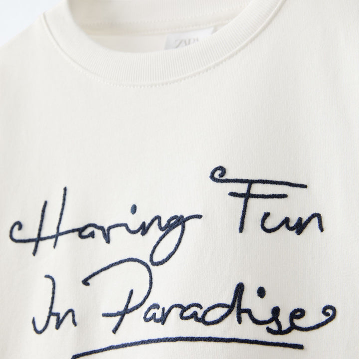 Moudda ZARA - T-shirt texte cordon - Tunisie 3