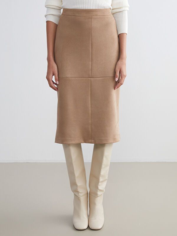 Moudda LC Waikiki - Jupe tissée Femme Brun clair - Tunisie 2