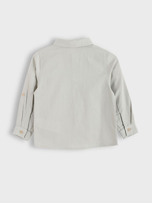 Moudda LC Waikiki - Chemise tissée manches longues Garçon Gris clair - Tunisie 2