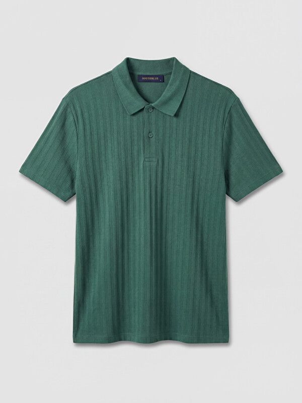 Moudda LC Waikiki - T-shirt manches courtes en jersey pour Homme couleur Vert foncé - Tunisie 1