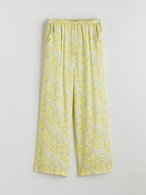 Moudda LC Waikiki - Pantalon en tissu pour Fille couleur Jaune imprimé - Tunisie 1